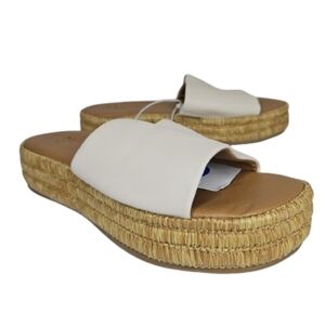 Casey Platform Slide Sandals Boho Chic Classiccore Minimalist Bohemian Ivory 7